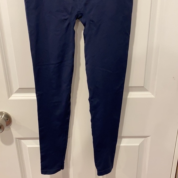 Spanx Navy Blue Seamless Shaping Leggings EUC - Picture 5 of 10